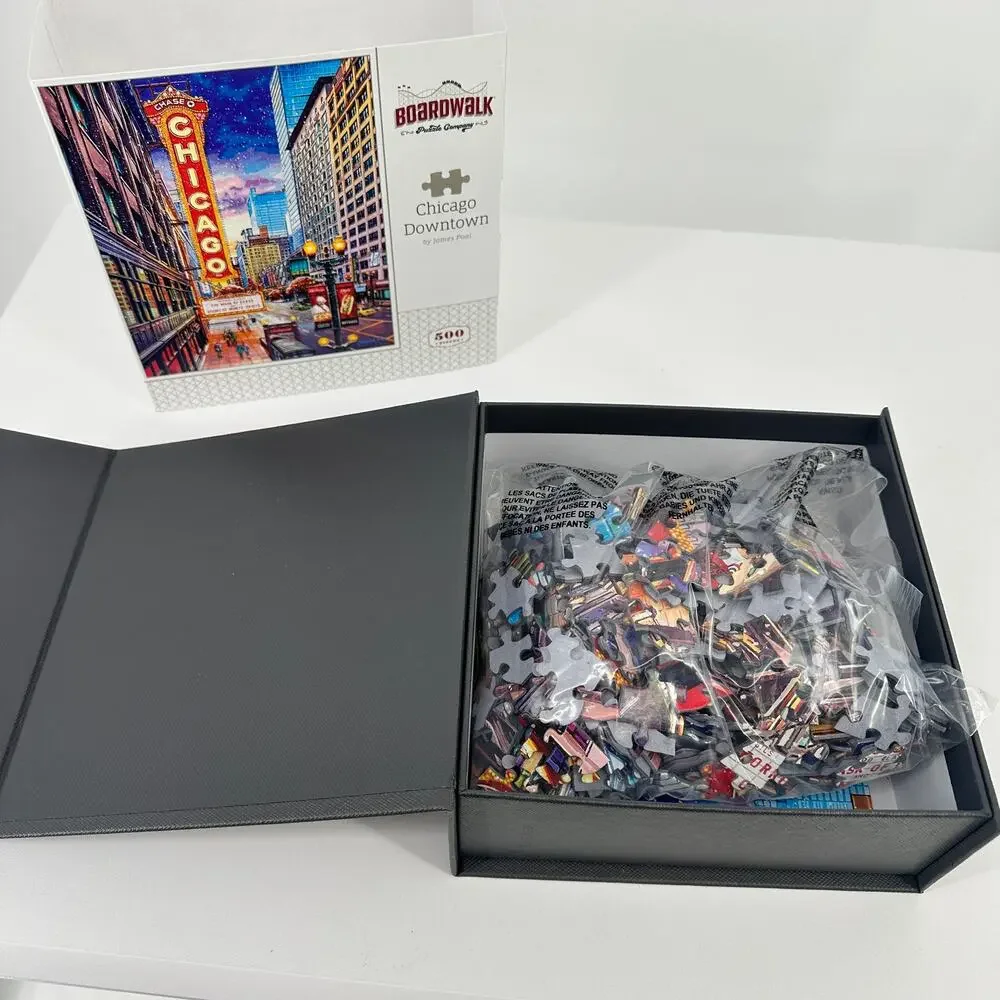 Boardwalk Downtown Chicago Theater District 500 Piece Jigsaw Puzzle Collectible